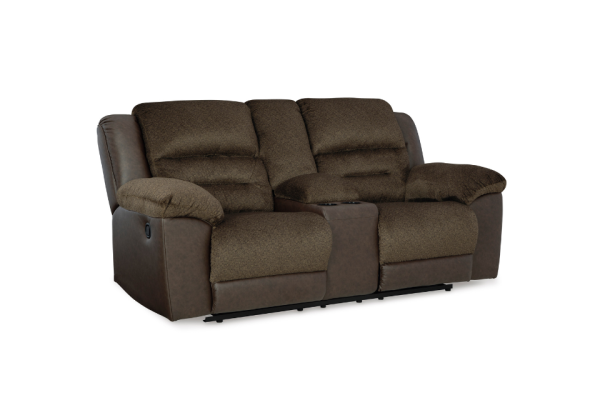 Dorman Chocolate Reclining Loveseat - Image 2