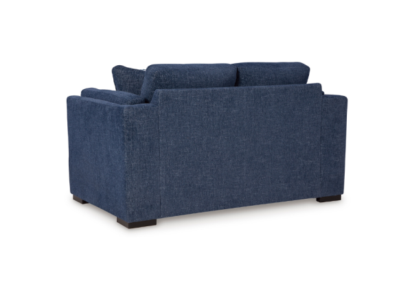 Evansley Navy Loveseat - Image 4