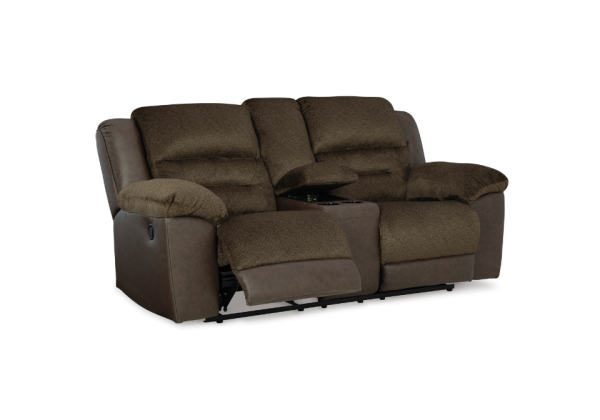 Dorman Chocolate Reclining Loveseat - Image 3