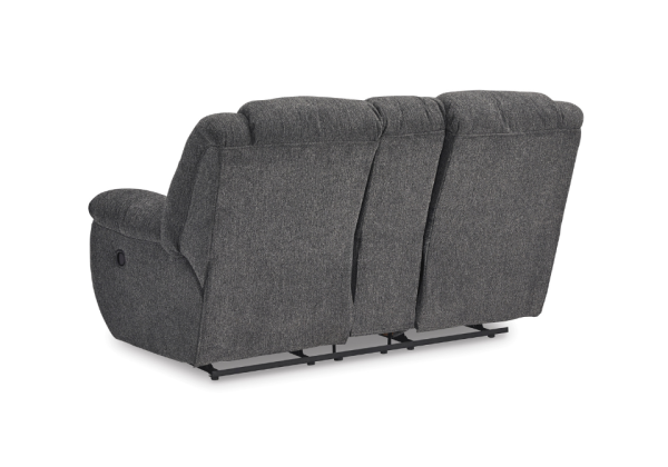 Foreside Charcoal Reclining Loveseat - Image 4