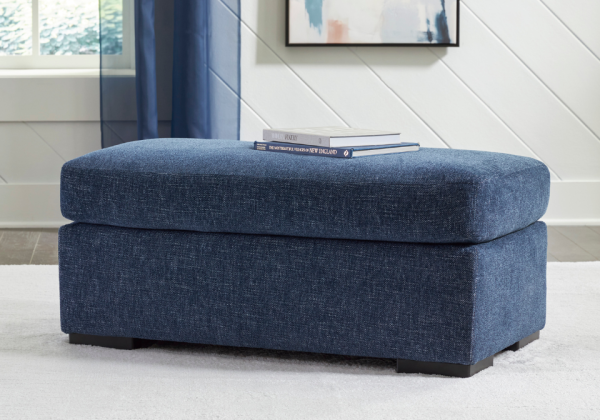 Evansley Navy Ottoman