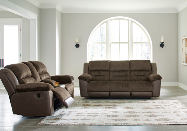 Dorman Chocolate Reclining Sofa Set - Image 2