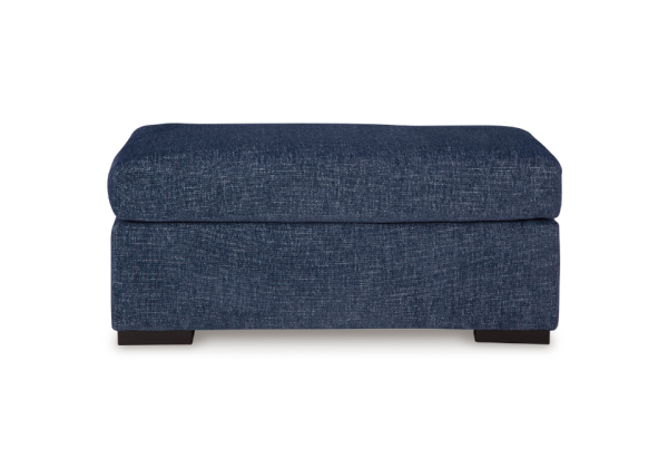 Evansley Navy Ottoman - Image 2