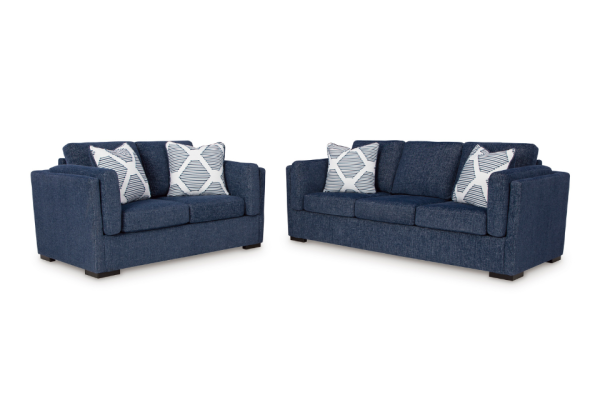 Evansley Navy Sofa Set - Image 3