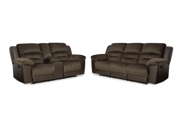 Dorman Chocolate Reclining Sofa Set - Image 4