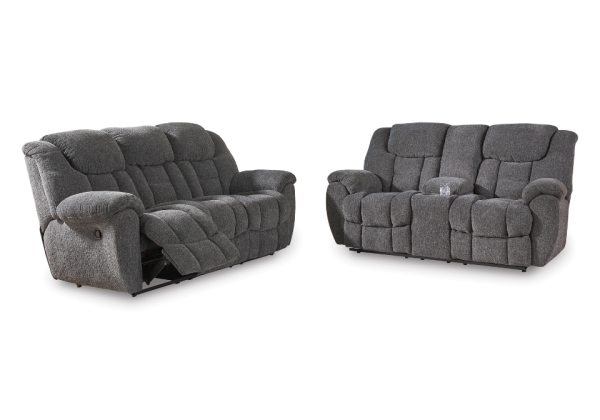 Foreside Charcoal Reclining Sofa Set - Image 2