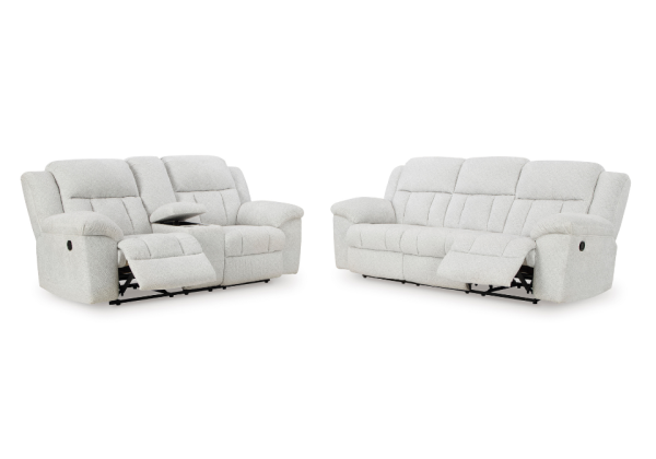 Frohn Snow Reclining Sofa Set - Image 3
