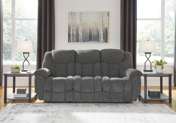 Foreside Charcoal Reclining Sofa Set - Image 3