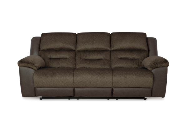 Dorman Chocolate Reclining Sofa - Image 4