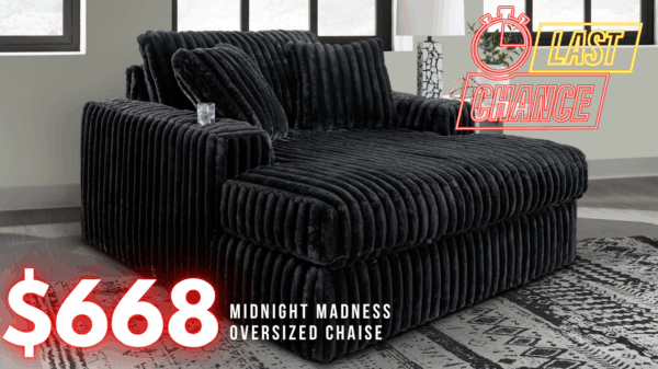 Last Chance Deal! - Midnight-Madness Oversized Chaise