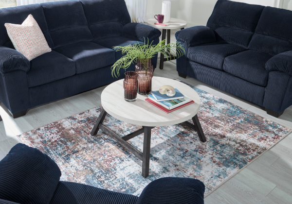 SimpleJoy Navy Sofa Set - Image 5