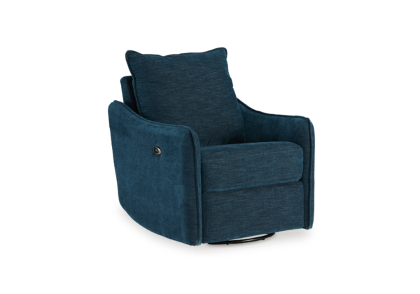 McBurg Navy Power Swivel Recliner
