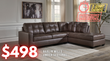 Last Chance Deal! - Barlin Mills Umber RAF Chaise Sectional