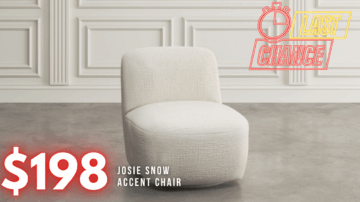 Last Chance Deal! - Josie Snow Swivel Accent Chair