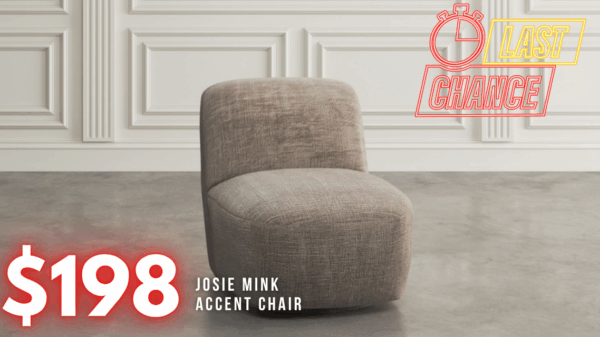 Last Chance Deal! - Josie Mink Swivel Accent Chair