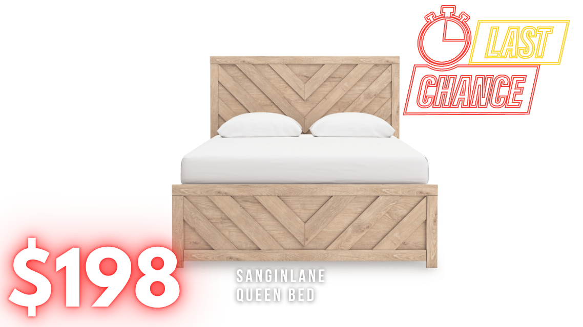 Last Chance Deal! - Sanginlane Tan Queen Bed