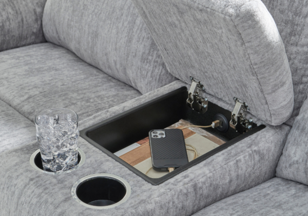 Buntington Pewter Reclining Sofa Set - Image 6