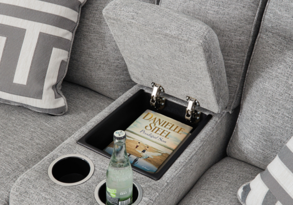 Biscoe Pewter Power Reclining Loveseat - Image 6
