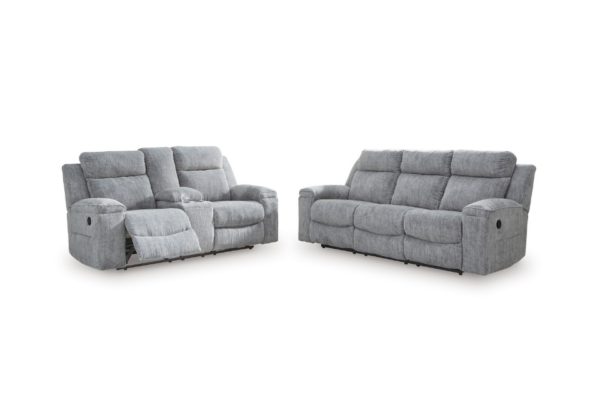 Buntington Pewter Reclining Sofa Set