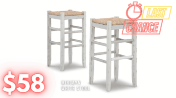 Last Chance Deal! - Mirimyn White Barstool