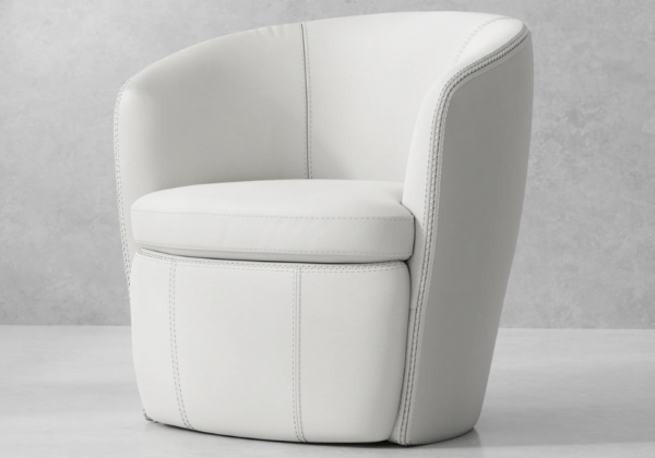 Derby White Swivel Club Chair - Image 2