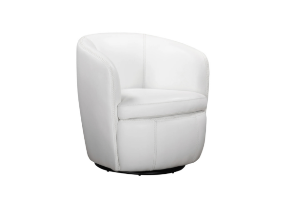 Derby White Swivel Club Chair
