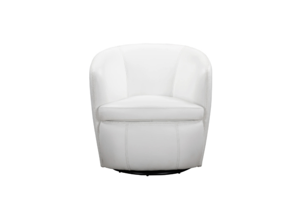 Derby White Swivel Club Chair - Image 3