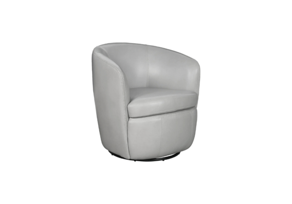 Derby Light Gray Swivel Club Chair
