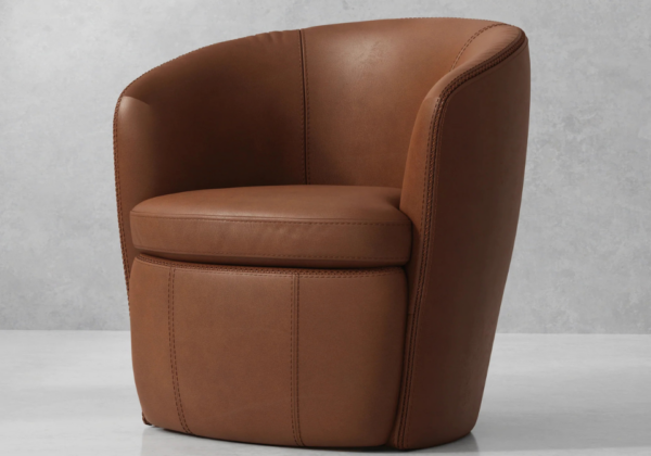 Derby Brown Swivel Club Chair - Image 2