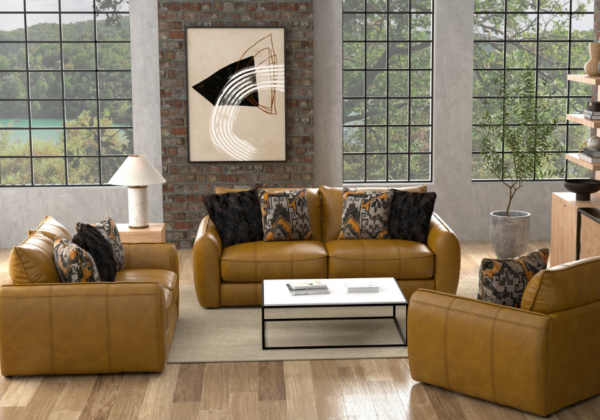 Corvara Caramel Loveseat - Image 3