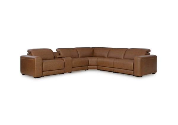 Magic Man Caramel 6-Piece Power Reclining Sectional