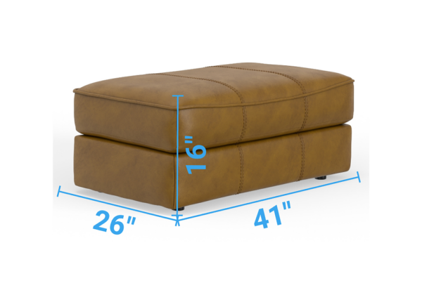 Corvara Caramel Ottoman - Image 2