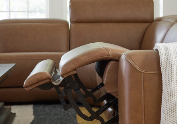 Magic Man Caramel 6-Piece Power Reclining Sectional - Image 6