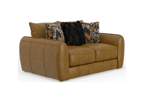 Corvara Caramel Loveseat - Image 2