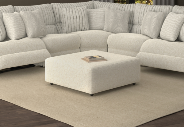Carmen Bone Castered Ottoman