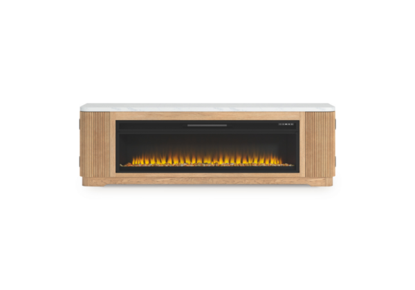 Camdill Extra Large TV Stand w/ Fireplace Insert