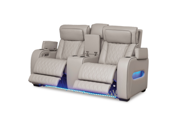 Boyington Gray Power Reclining Loveseat - Image 4
