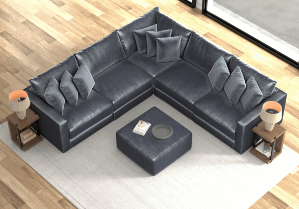 Remington Slate Ottoman - Image 5