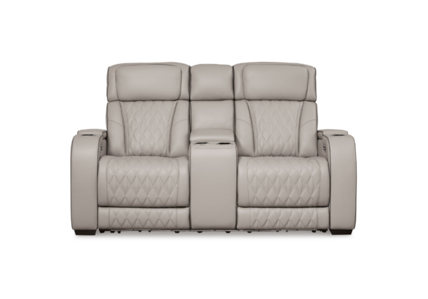 Boyington Gray Power Reclining Loveseat