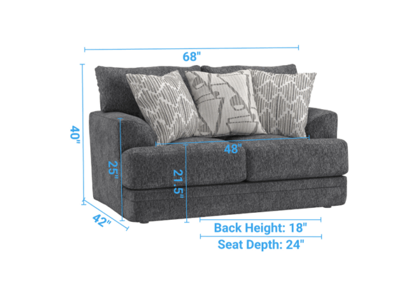 Tyson Slate Sofa Set - Image 7