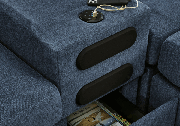 ModMax Ink 6-Piece Sectional with Audio Console - Image 3