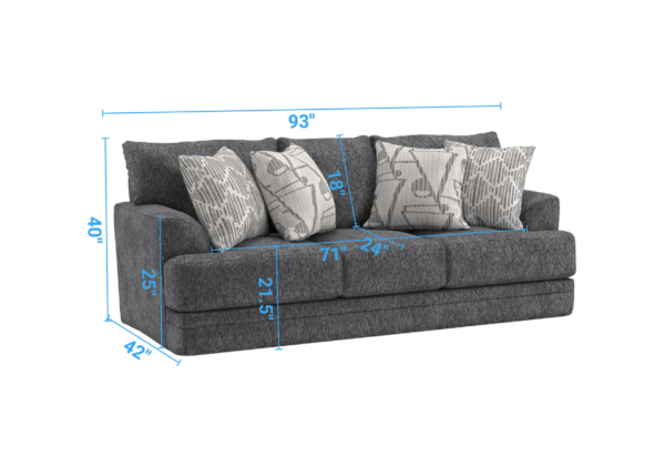 Tyson Slate Sofa Set - Image 6