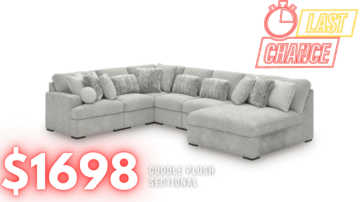 Last Chance Deal! - Cuddle Plush Six-Piece Sectional with Chaise