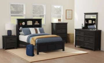 Hampton Kids Charcoal 4-Piece Full Bed Set