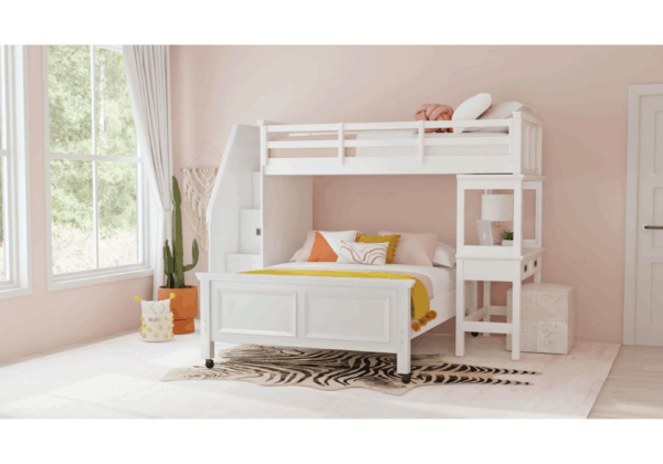 Hampton Kids White Full Bookcase Bed - Image 2