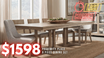 Last Chance Deal! - Proximity Place Dining Table 9-Piece Set