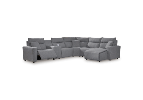 ModMax Salt and Pepper 6 Piece Reclining Sectional - Image 2