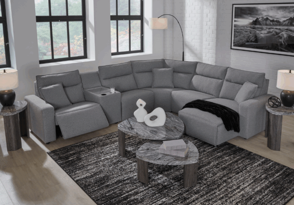 ModMax Salt and Pepper 6 Piece Reclining Sectional - Image 3
