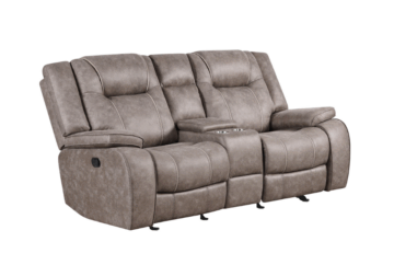 Griffin Brown Glider Reclining Loveseat