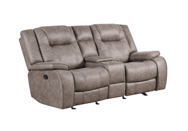 Griffin Brown Glider Reclining Loveseat